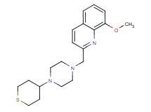 8-methoxy-2-{[4-(tetrahydro-2H-thiopyran-4-yl)piperazin-1-yl]methyl}quinoline