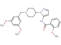 N-{1-[1-(3,5-dimethoxybenzyl)-4-piperidinyl]-1H-pyrazol-5-yl}-2-methoxybenzamide