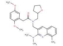 2-(2,5-dimethoxyphenyl)-N-{[2-(dimethylamino)-8-methyl-3-quinolinyl]methyl}-N-(tetrahydro-2-furanylmethyl)acetamide