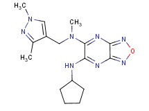 N'-cyclopentyl-N-[(1,3-dimethyl-1H-pyrazol-4-yl)methyl]-N-methyl[1,2,5]oxadiazolo[3,4-b]pyrazine-5,6-diamine