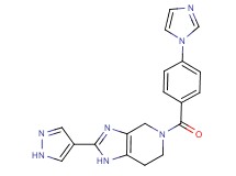 5-[4-(1H-imidazol-1-yl)benzoyl]-2-(1H-pyrazol-4-yl)-4,5,6,7-tetrahydro-1H-imidazo[4,5-c]pyridine