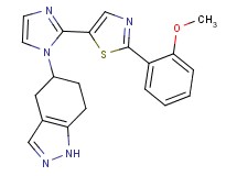 5-{2-[2-(2-methoxyphenyl)-1,3-thiazol-5-yl]-1H-imidazol-1-yl}-4,5,6,7-tetrahydro-1H-indazole