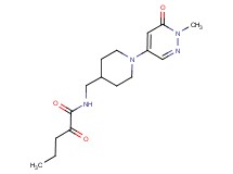 N-{[1-(1-methyl-6-oxo-1,6-dihydro-4-pyridazinyl)-4-piperidinyl]methyl}-2-oxopentanamide