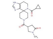 4-{[5-(cyclopropylcarbonyl)-1,5,6,7-tetrahydro-1'H-spiro[imidazo[4,5-c]pyridine-4,4'-piperidin]-1'-yl]carbonyl}-1-methylpyrrolidin-2-one