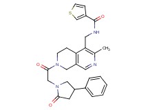 N-({3-methyl-7-[(2-oxo-4-phenyl-1-pyrrolidinyl)acetyl]-5,6,7,8-tetrahydro-2,7-naphthyridin-4-yl}methyl)-3-thiophenecarboxamide