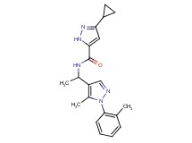 3-cyclopropyl-N-{1-[5-methyl-1-(2-methylphenyl)-1H-pyrazol-4-yl]ethyl}-1H-pyrazole-5-carboxamide