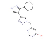 6-{[4-(3-cyclohexyl-1H-pyrazol-4-yl)-1H-1,2,3-triazol-1-yl]methyl}pyrimidin-4-ol
