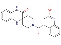 1-[(2-hydroxy-4-quinolinyl)carbonyl]-1',4'-dihydro-3'H-spiro[piperidine-4,2'-quinoxalin]-3'-one
