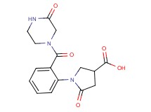 5-oxo-1-{2-[(3-oxopiperazin-1-yl)carbonyl]phenyl}pyrrolidine-3-carboxylic acid