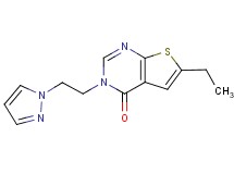 6-ethyl-3-[2-(1H-pyrazol-1-yl)ethyl]thieno[2,3-d]pyrimidin-4(3H)-one