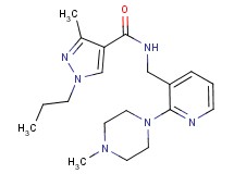 3-methyl-N-{[2-(4-methyl-1-piperazinyl)-3-pyridinyl]methyl}-1-propyl-1H-pyrazole-4-carboxamide