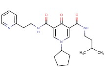 1-cyclopentyl-N-(3-methylbutyl)-4-oxo-N'-[2-(2-pyridinyl)ethyl]-1,4-dihydro-3,5-pyridinedicarboxamide
