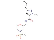 1-methyl-N-{[4-(methylsulfonyl)-2-morpholinyl]methyl}-3-propyl-1H-pyrazole-5-carboxamide