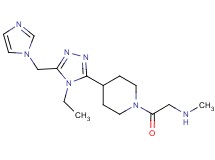 (2-{4-[4-ethyl-5-(1H-imidazol-1-ylmethyl)-4H-1,2,4-triazol-3-yl]-1-piperidinyl}-2-oxoethyl)methylamine dihydrochloride