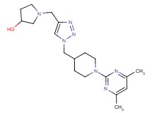1-[(1-{[1-(4,6-dimethyl-2-pyrimidinyl)-4-piperidinyl]methyl}-1H-1,2,3-triazol-4-yl)methyl]-3-pyrrolidinol bis(trifluoroacetate) (salt)