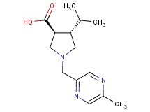 (3S*,4S*)-4-isopropyl-1-[(5-methyl-2-pyrazinyl)methyl]-3-pyrrolidinecarboxylic acid