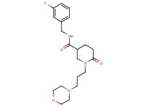 N-(3-fluorobenzyl)-1-[3-(4-morpholinyl)propyl]-6-oxo-3-piperidinecarboxamide