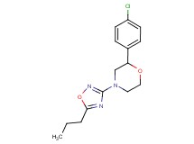 2-(4-chlorophenyl)-4-(5-propyl-1,2,4-oxadiazol-3-yl)morpholine