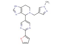 4-[2-(2-furyl)pyrimidin-5-yl]-5-[(1-methyl-1H-pyrazol-4-yl)methyl]-4,5,6,7-tetrahydro-1H-imidazo[4,5-c]pyridine