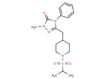 5-{[1-(isopropylsulfonyl)piperidin-4-yl]methyl}-2-methyl-4-phenyl-2,4-dihydro-3H-1,2,4-triazol-3-one