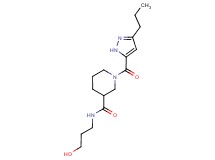 N-(3-hydroxypropyl)-1-[(3-propyl-1H-pyrazol-5-yl)carbonyl]piperidine-3-carboxamide