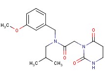 2-(2,6-dioxotetrahydropyrimidin-1(2H)-yl)-N-isobutyl-N-(3-methoxybenzyl)acetamide