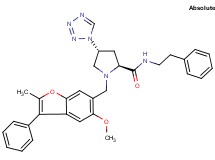 (4R)-1-[(5-methoxy-2-methyl-3-phenyl-1-benzofuran-6-yl)methyl]-N-(2-phenylethyl)-4-(1H-tetrazol-1-yl)-L-prolinamide