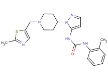 N-(2-methylphenyl)-N'-(1-{1-[(2-methyl-1,3-thiazol-5-yl)methyl]-4-piperidinyl}-1H-pyrazol-5-yl)urea
