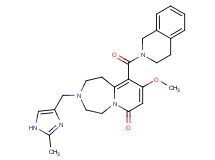 10-(3,4-dihydro-2(1H)-isoquinolinylcarbonyl)-9-methoxy-3-[(2-methyl-1H-imidazol-4-yl)methyl]-2,3,4,5-tetrahydropyrido[1,2-d][1,4]diazepin-7(1H)-one