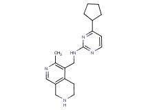 4-cyclopentyl-N-[(3-methyl-5,6,7,8-tetrahydro-2,7-naphthyridin-4-yl)methyl]-2-pyrimidinamine dihydrochloride