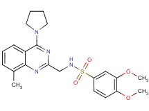 3,4-dimethoxy-N-{[8-methyl-4-(1-pyrrolidinyl)-2-quinazolinyl]methyl}benzenesulfonamide