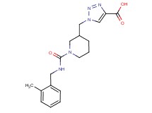 1-[(1-{[(2-methylbenzyl)amino]carbonyl}piperidin-3-yl)methyl]-1H-1,2,3-triazole-4-carboxylic acid