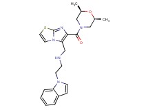 N-[(6-{[(2R*,6S*)-2,6-dimethyl-4-morpholinyl]carbonyl}imidazo[2,1-b][1,3]thiazol-5-yl)methyl]-2-(1H-indol-1-yl)ethanamine