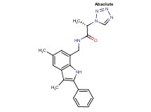 (2S)-N-[(3,5-dimethyl-2-phenyl-1H-indol-7-yl)methyl]-2-(1H-tetrazol-1-yl)propanamide