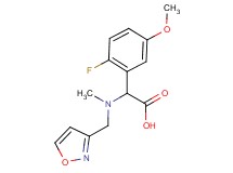 (2-fluoro-5-methoxyphenyl)[(isoxazol-3-ylmethyl)(methyl)amino]acetic acid