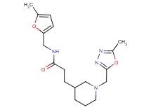 N-[(5-methyl-2-furyl)methyl]-3-{1-[(5-methyl-1,3,4-oxadiazol-2-yl)methyl]piperidin-3-yl}propanamide