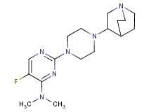 2-[4-(1-azabicyclo[2.2.2]oct-3-yl)-1-piperazinyl]-5-fluoro-N,N-dimethyl-4-pyrimidinamine
