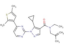 5-cyclopropyl-1-[4-(2,5-dimethyl-3-thienyl)-2-pyrimidinyl]-N-ethyl-N-(2-methyl-2-propen-1-yl)-1H-pyrazole-4-carboxamide