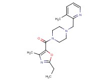 1-[(2-ethyl-4-methyl-1,3-oxazol-5-yl)carbonyl]-4-[(3-methyl-2-pyridinyl)methyl]piperazine