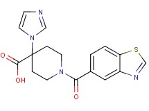 1-(1,3-benzothiazol-5-ylcarbonyl)-4-(1H-imidazol-1-yl)piperidine-4-carboxylic acid
