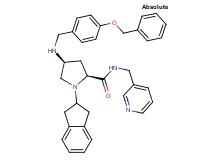 (4S)-4-{[4-(benzyloxy)benzyl]amino}-1-(2,3-dihydro-1H-inden-2-yl)-N-(3-pyridinylmethyl)-L-prolinamide