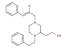 2-[4-[(2Z)-2-chloro-3-phenyl-2-propen-1-yl]-1-(2-phenylethyl)-2-piperazinyl]ethanol