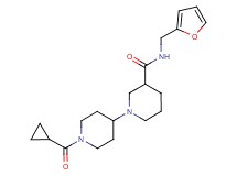1'-(cyclopropylcarbonyl)-N-(2-furylmethyl)-1,4'-bipiperidine-3-carboxamide