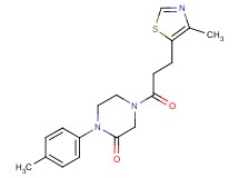 1-(4-methylphenyl)-4-[3-(4-methyl-1,3-thiazol-5-yl)propanoyl]-2-piperazinone