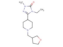 4-ethyl-2-methyl-5-[1-(tetrahydrofuran-3-ylmethyl)piperidin-4-yl]-2,4-dihydro-3H-1,2,4-triazol-3-one