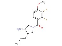 (3R*,4S*)-1-(2,3-difluoro-4-methoxybenzoyl)-4-propylpyrrolidin-3-amine