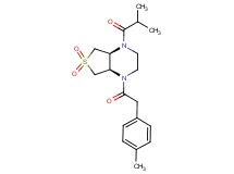 (4aR*,7aS*)-1-isobutyryl-4-[(4-methylphenyl)acetyl]octahydrothieno[3,4-b]pyrazine 6,6-dioxide
