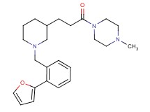1-(3-{1-[2-(2-furyl)benzyl]-3-piperidinyl}propanoyl)-4-methylpiperazine