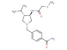 4-[(rel-(3S,4R)-3-isopropyl-4-{[(methylthio)acetyl]amino}-1-pyrrolidinyl)methyl]benzamide hydrochloride