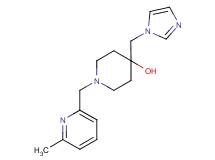 4-(1H-imidazol-1-ylmethyl)-1-[(6-methylpyridin-2-yl)methyl]piperidin-4-ol